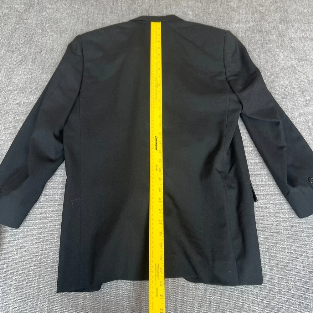 Mens Jacket Blazer 38S Black Single-Breasted Professional Business Office Career